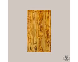 Wood and Olives - Olijfhouten Plank met Sapgeul - Handgemaakt - 24x43 cm