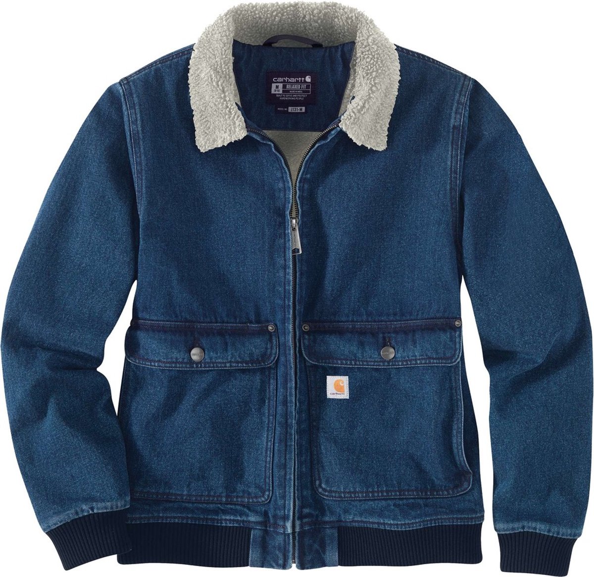 Carhartt Rugged Flex Sherpa Relaxed Fit Denim Jas Blauw L
