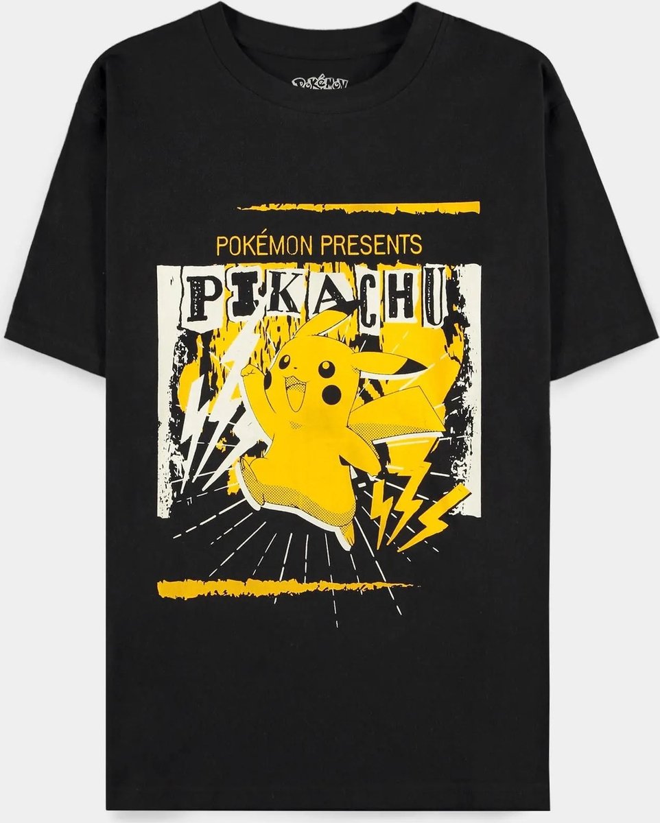 Pokémon - Pika Punk Heren T-shirt - XL - Zwart