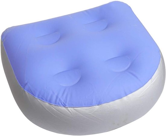 Zitkussen - Spa en Hot Tub Booster Seat - Opblaasbaar - Waterdicht - Badkuip Massagekussen - Rug Spa Massagekussen - Spa Opblaasbaar Zitkussen - Opblaasbaar Kussen - Zachte Opblaasbare Booster Seat - 47 x 37 x 15 cm - Blauw