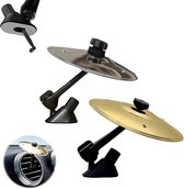 Auto crash bekken-autocrash bekken-auto cymbal-auto crash bekken-2 artikelen autocrashbekken-Air Vent Cymbals - Mini Drum Crash Cymbals voor Auto Air Vents - Zilver, Goud - 13,5 x 14 x 3,5 cm