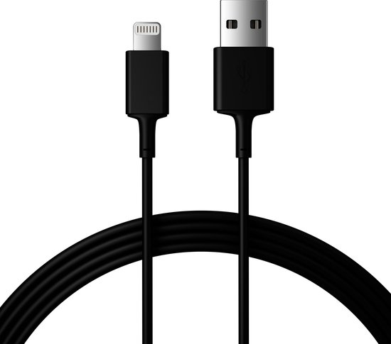 storting Overeenkomstig Inactief Easy Cables MFI gecertificeerd Apple Lightning kabel - 1m - Zwart | bol.com