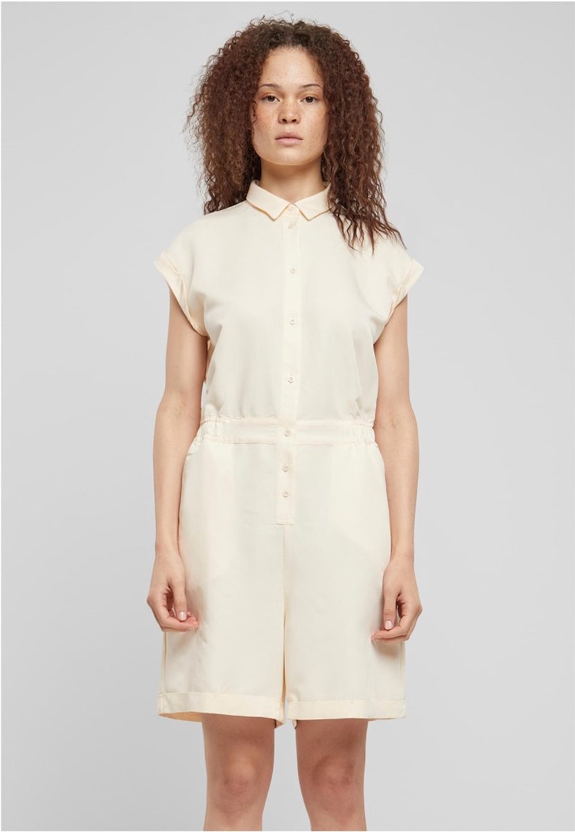 Urban Classics Viscose Twill Playsuit M Beige