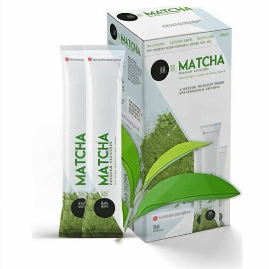 Matcha Premium Japanse Detox Antioxidant Brander Tea 10 g x 20 stuks, Alleen Natuurlijk, Niets toegevoegd, Glutenvrij, Vegaans, De Krachtigste Groene Thee met aardbei smaak | HALAL | Matcha Thee Antioxidant Burner met Aardbeismaak