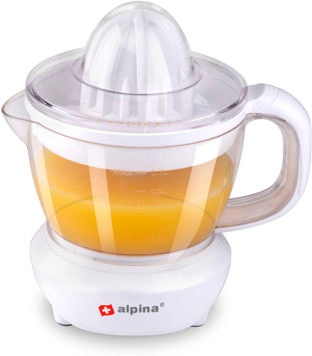 Alpina Citruspers - 0,7 Liter - 2 Perskegels - 2 Draairichtingen - 25 Watt - Wit