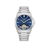 Lee Cooper LC08229.390 - Horloge - Polshorloge - Analoog - Automatisch - Mannen - Heren - Stalen band - Metaal - Rond - Agerond vierkant - Vierkantjes - Skeleton - Strepen - Zilverkleurig - Goudkleurig - Donkerblauw - Wit - Roos