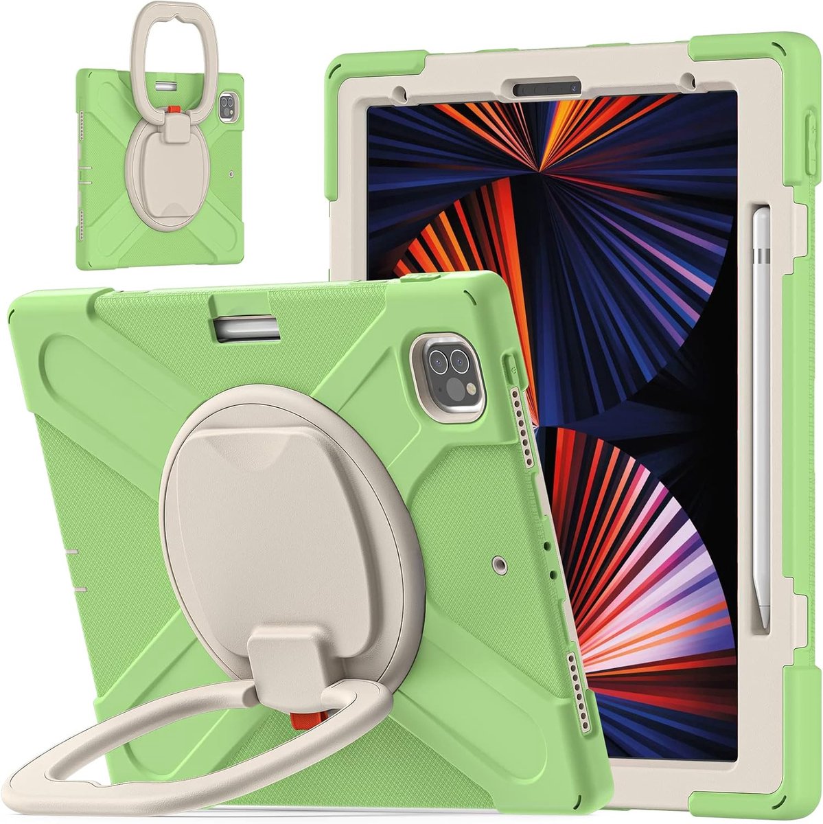 iPad Pro 2021/2020/2018 - stootvaste tabletbeschermhoes - 12,9 inch - Matcha groen