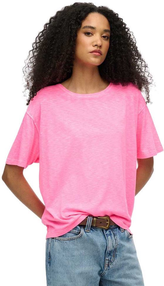 Superdry Studios T-shirt met verlaagde schouders Dames T-shirts Roze