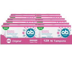 o.b. Original - Super Plus Tampons - 12 x 16 Stuks - Voordeelverpakking