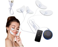Microstroom-liftapparaat met patchpads, 8 modi aangepaste massager, 19 snelheden microstroom gezichtsconditioneringsapparaat, elektrische gezichtsmassager