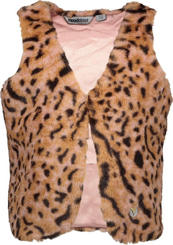 Moodstreet Meisjes Gilet in immitatie bont