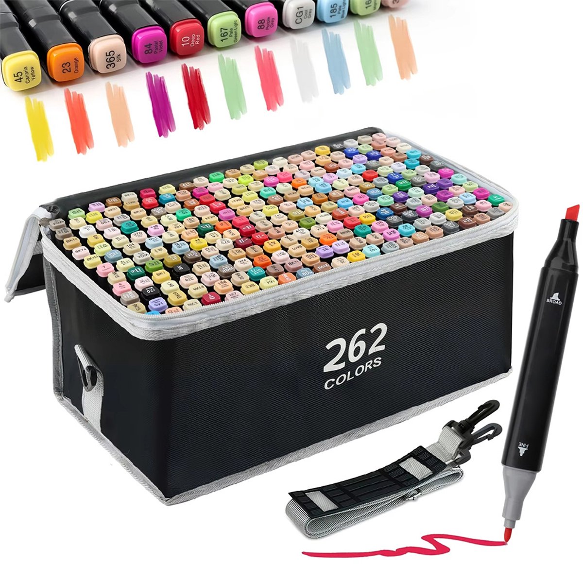 Twinmarkers 262 stuks voor volwassenen - markers - Stiften - Markeerstiften - 262 kleuren