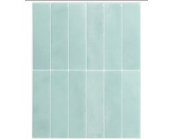 Pixi® Set van 10 zelfklevende 3D tegels - Tegelstickers - Plaktegels - Keuken - Badkamer - 29 *22.9 cm - Licht blauw