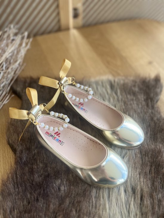 Feversole Ballerina's voor meisjes, comfortabele schoenen voor ceremonies, ballet, Mary Jane Elastische strik van veganistisch leer, zilverkleurig, 35 EU