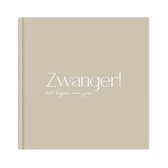 Writemoments Zwangerschapsdagboek - Zwanger! - Negen maanden boek - Beige