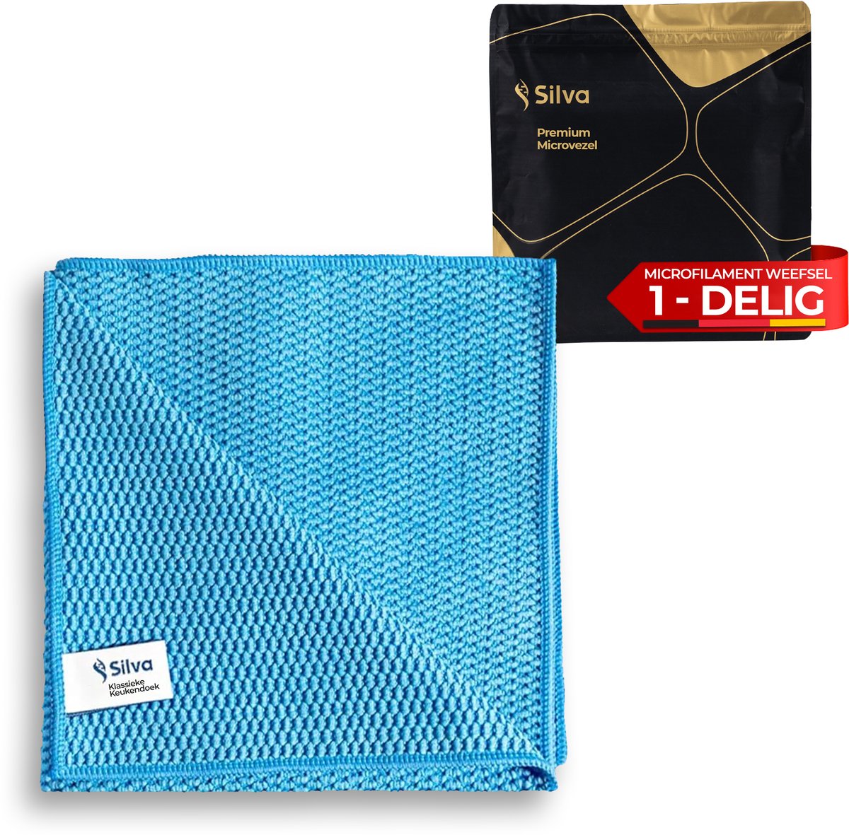 Silva Microvezeldoek - Droogdoek - Auto Wassen - Vaatdoek - 40x40cm