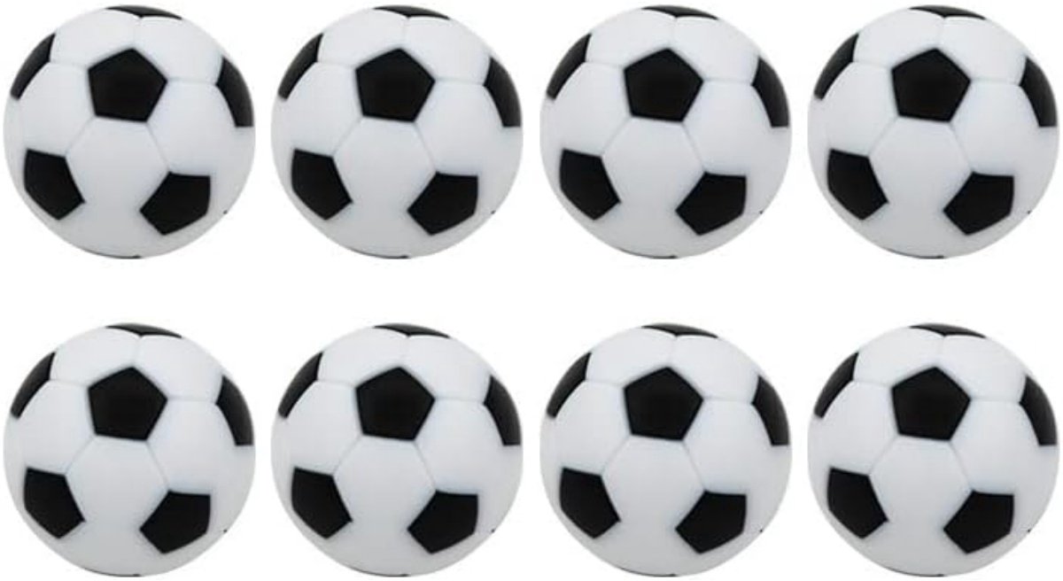 TOVBMUP Tafelvoetbal - 8-delige verpakking - Hoogwaardige stille tafelvoetbal - 32 mm - Decoratieve tafelset