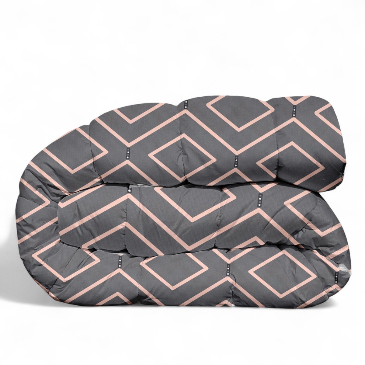 Premium Dekbed bedrukt - Zonder hoes ( 2 in 1 ) - Tweezijdig - 1 persoon -140 x 200 cm - Renaux Light / Renaux Dark