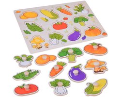 Groente houten puzzels voor kinderen 1-3 jaar