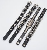 Retro Ster Punk Rock Gothic Ketting Sexy PU Lederen Spike