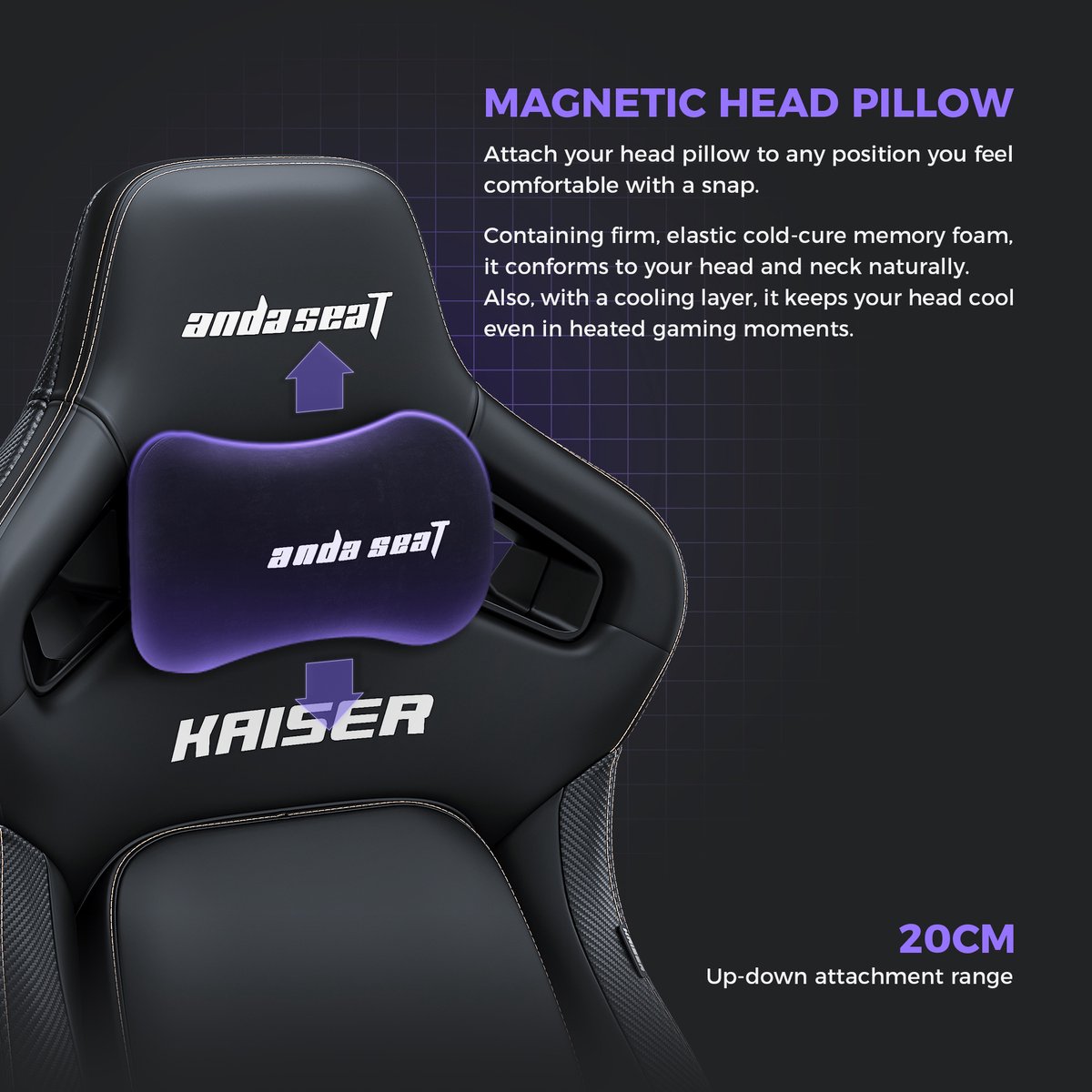 Andaseat Kaiser 4 Premium Black - extra groot - gaming chair - afbeelding 3