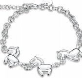 Kinder- Armband-Zilverkleur-Plating-paarden- armband