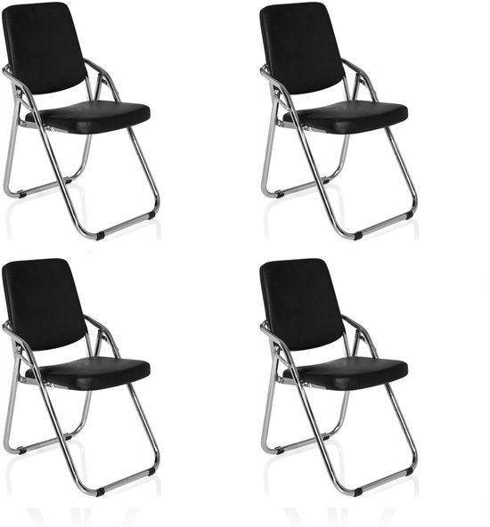 Esto 4 pièces par paquet - Chaise de conférence / chaise visiteur Noir