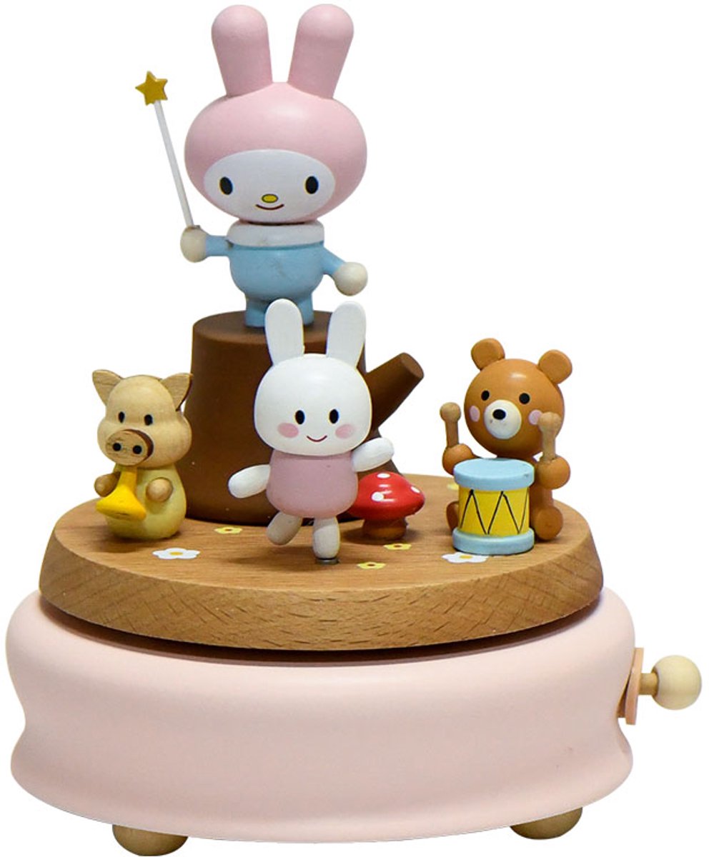 Bébli Houten Muziekdoos Rabbit Dance - Klassieke melodie - Decoratief cadeau