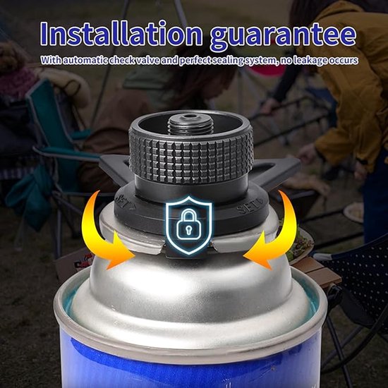 Gasflesadapter met beugel - Gasflesadapter - Kleine gasflesadapter - Gasfles - Draagbaar - Adapter - Campingfornuisadapter - Voor picknickkooktoestellen in de buitenlucht van Adventure Goods — afbeelding 5
