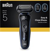 Braun Series 5 Elektrisch Scheerapparaat - Tot 50 min - 52-B1000S - Blauw