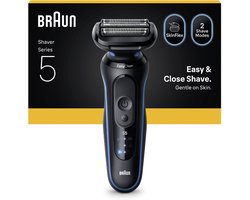 Braun Series 5 Elektrisch Scheerapparaat - Tot 50 min - 52-B1000S - Blauw