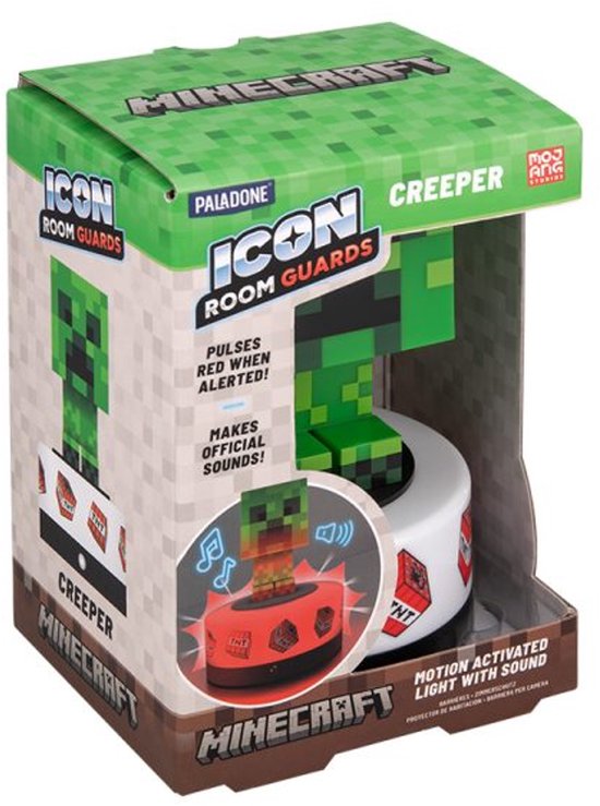 Minecraft Creeper Room Guard & Nachtlamp - Officieel Gelicentieerde Bewegingssensor LED Lamp voor Kinderkamers- Paladone van Minecraft — afbeelding 3