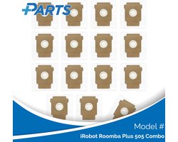 iRobot Roomba Plus 505 Combo Stofzakken (15 Stuks, Plus.Parts® alternatief voor 4849916)