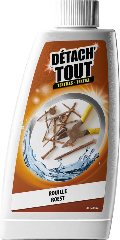 Détach'tout - Vlekverwijderaar roest - Verwijdert roestvlekken op textiel, vloeren, email en tegels - 100 ml