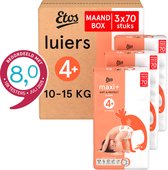 Etos Luiers - Maat 4+ - 10 tot 15 kg - Maandbox - 210 stuks