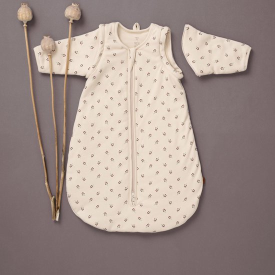 Fresk Slaapzak voor Kinderen - 18-36M - 110 cm - Afritsbare Mouwen - Interlock met Lichte Voering - Biologisch Katoen - Zacht en Ademend - TOG 2.8 - Beige - Berries van Fresk — afbeelding 3
