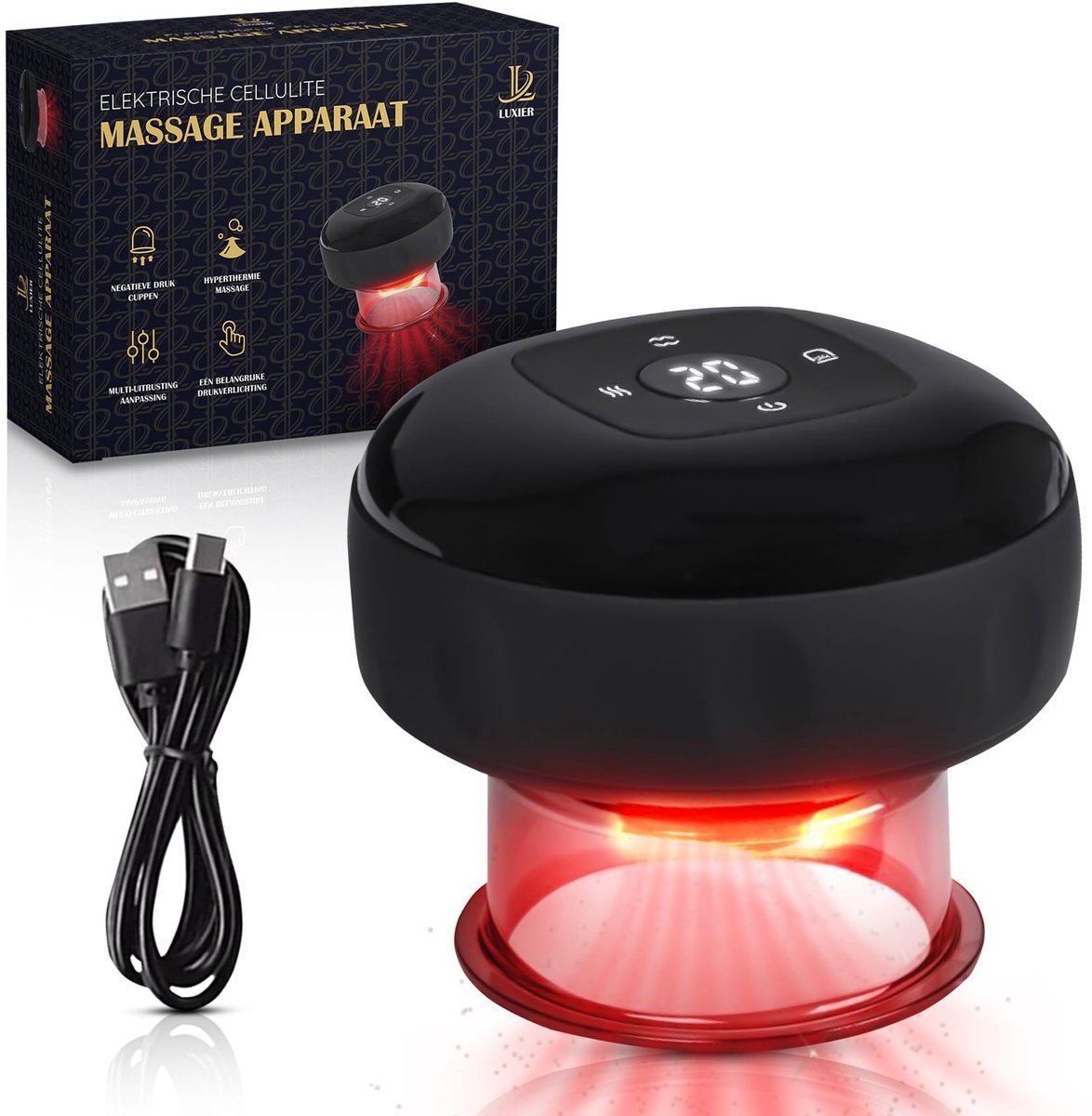 LUXIER Elektrische Cellulite Massage Apparaat met 12 Standen - Shenzhen Ressan Technology Co., - €35,95