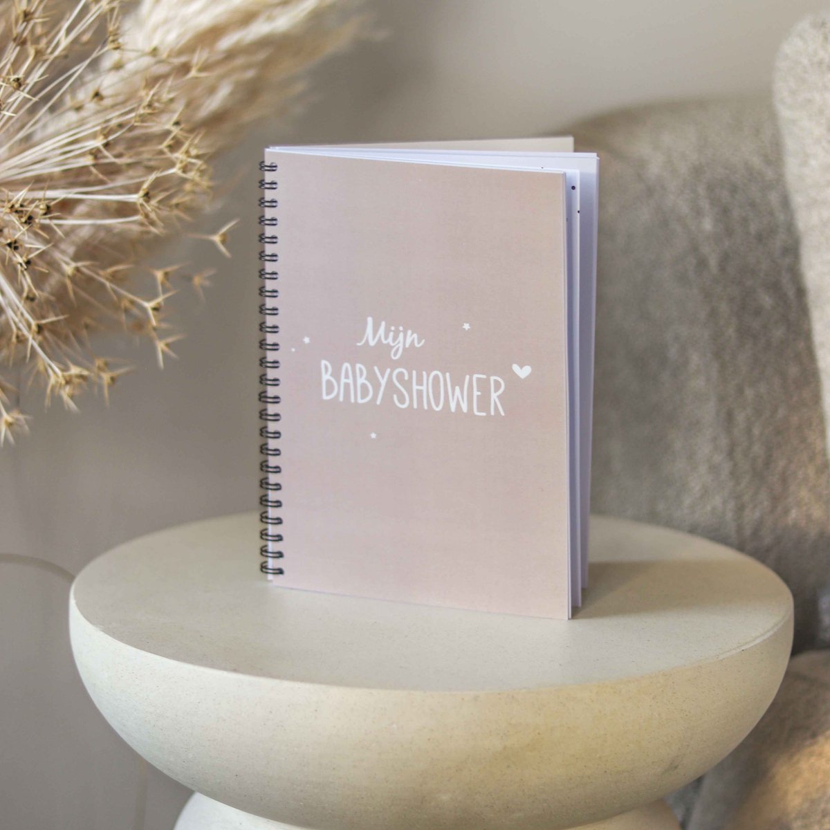 Babyshower boek | invulboek | zand / beige