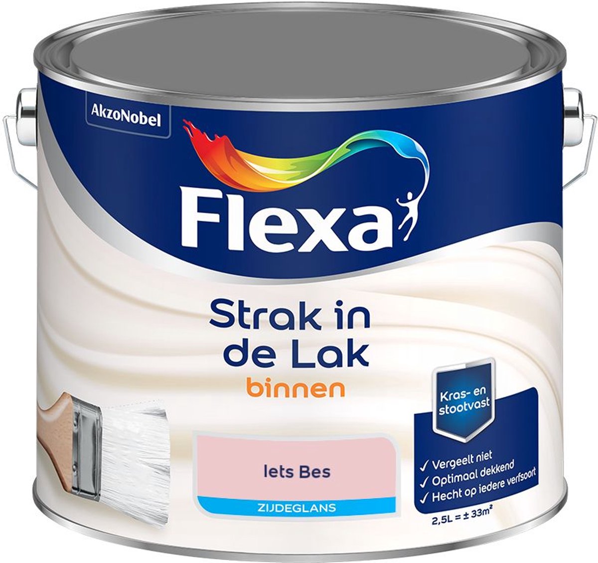 Flexa - Strak in de Lak Binnenlak Zijdeglans - Iets Bes - Mengverf - 2.5 L