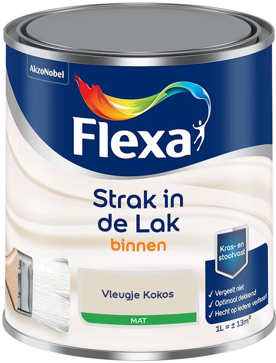 Flexa - Strak in de Lak Binnenlak Mat - Vleugje Kokos - Mengverf - 1 L