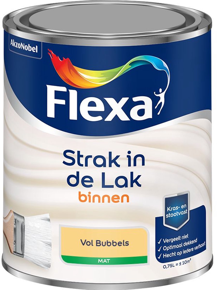 Flexa - Strak in de Lak Binnenlak Mat - Vol Bubbels - Mengverf - 0.75 L