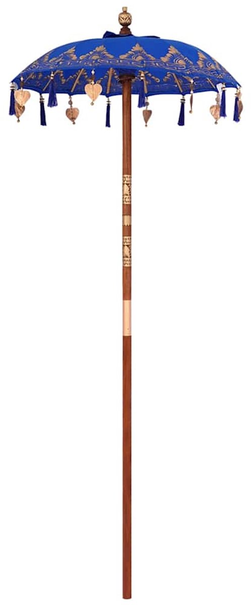 vidaXL - Balinese - Parasol - Blauw - 125 - x - 125 - x - 260 - cm - Katoen