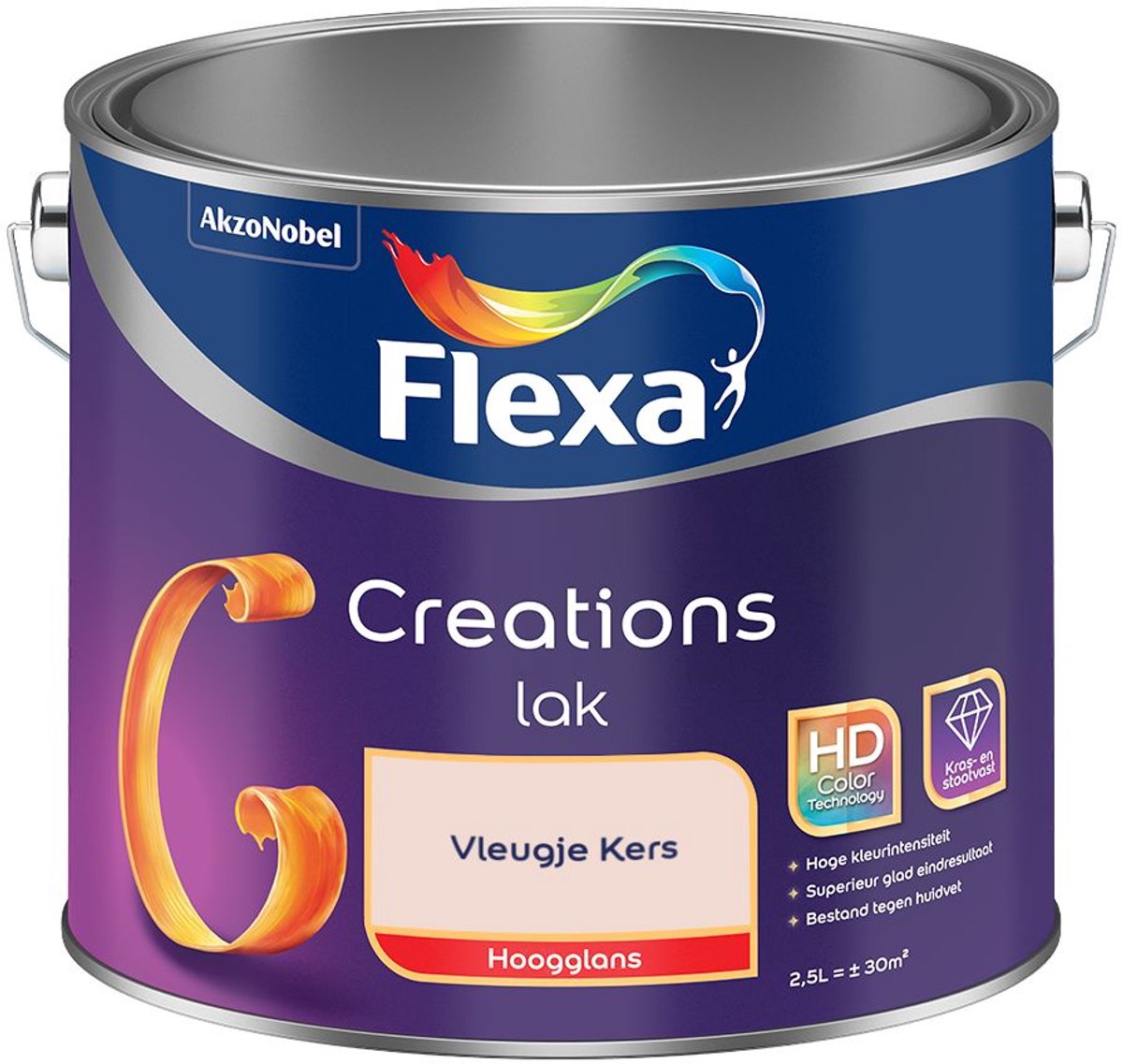 Flexa - Creations Lak Hoogglans - Vleugje Kers - Mengverf - 2.5 L