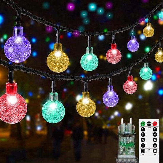 BOTC Lichtsnoer - 15 Meter - 50 LED - Lichtslinger - Afstandbediening – Fairy Lights – Lampjes Slinger – Netstroom - Multicolour