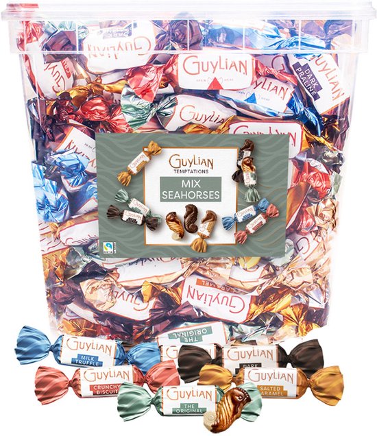 Guylian Temptations Seahorses chocolademix - 5 smaken melktruffel, hazelnoot praliné - 2464g
