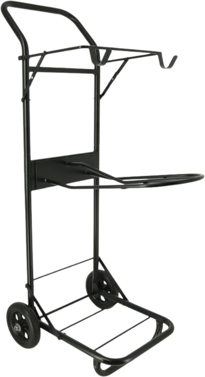 Hippo Tonic - Zadelkar -Trolly - Zwart - L 60 x B 38 x H 127 cm