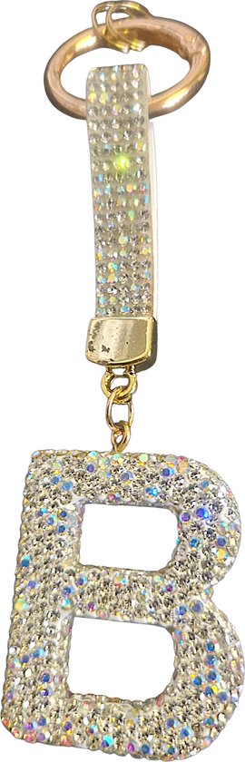Porte-clés lettre B strass | Porte-clés avec votre lettre | Cadeau personnalisé | Cadeau de fête des mères | Cadeau d'anniversaire | Cadeau personnel | Cadeau personnel | Cintre pour sac | Porte-clés | Merci de présenter