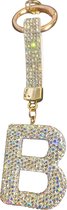 Sleutelhanger Letter B STRASS | SLeutelhanger met jouw Letter | Gepersonaliseerd Cadeau | Moederdag cadeau | Verjaardagscadeau | Persoonlijk cadeau | Persoonlijk Geschenk | Tashanger | Sleutelhanger | Bedankt cadeautje