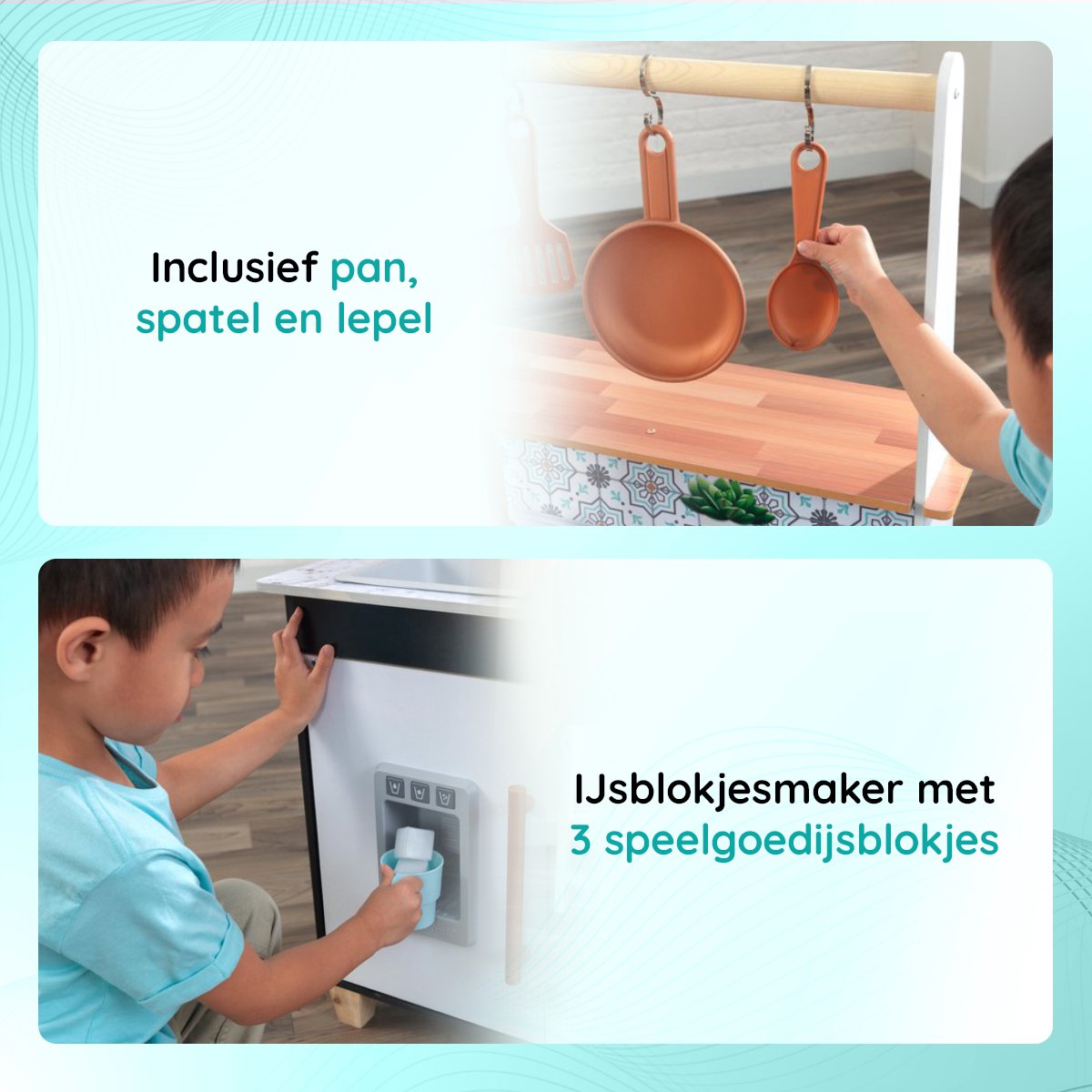KidKraft Kinderkeuken - Speelgoedkeuken - Peuter Speelgoed Keuken met Accessoires - Zwart — afbeelding 13