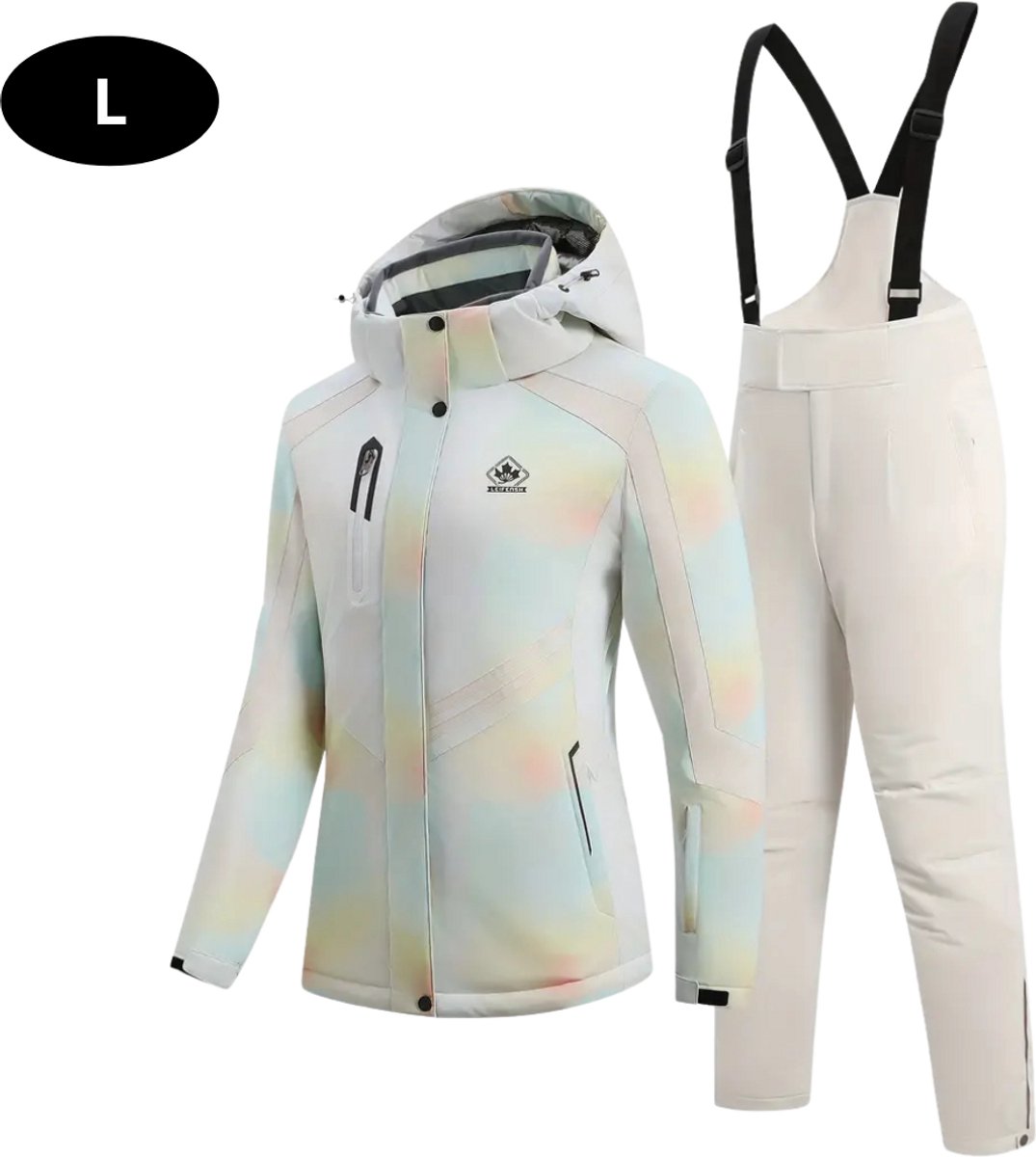 Livano Ski Suit Skipak SkiBroek Wintersport Skijas Dames 2-Delig Beige